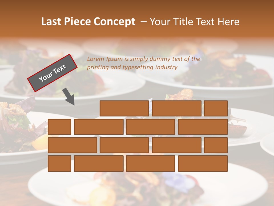 A Table Topped With White Plates Filled With Different Types Of Food PowerPoint Template