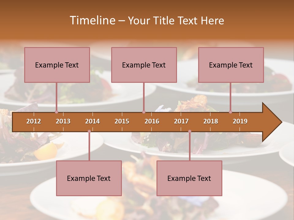 A Table Topped With White Plates Filled With Different Types Of Food PowerPoint Template