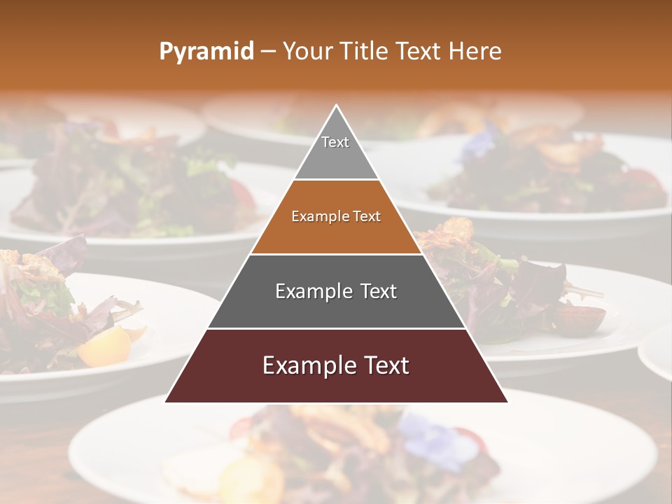 A Table Topped With White Plates Filled With Different Types Of Food PowerPoint Template
