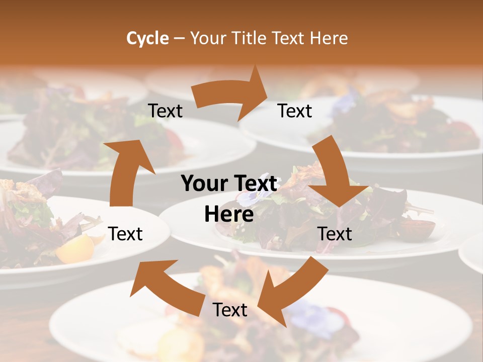 A Table Topped With White Plates Filled With Different Types Of Food PowerPoint Template