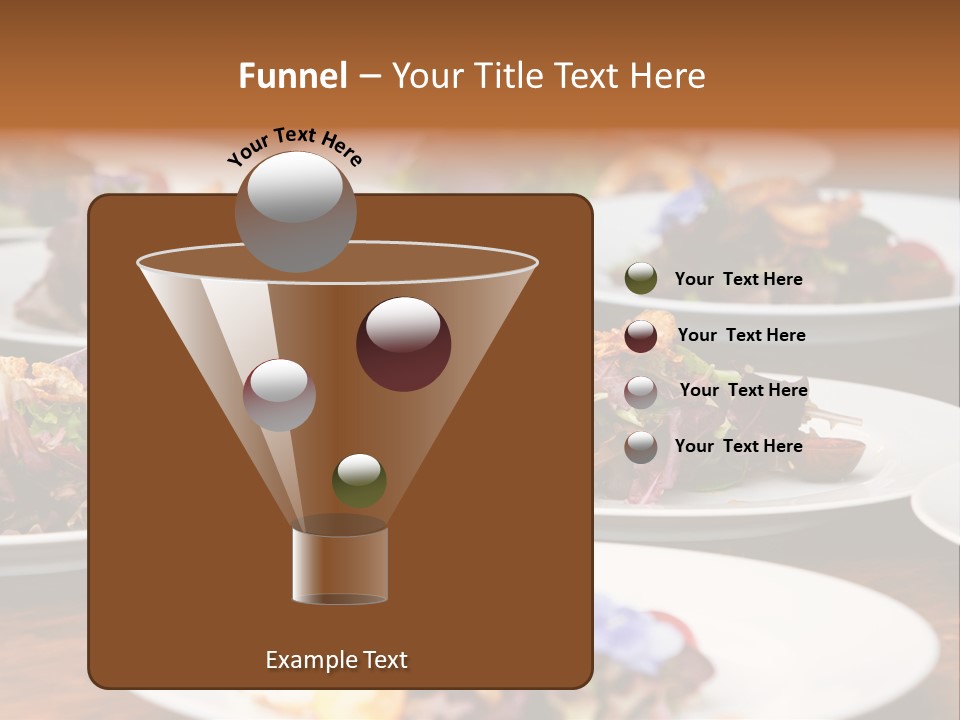 A Table Topped With White Plates Filled With Different Types Of Food PowerPoint Template
