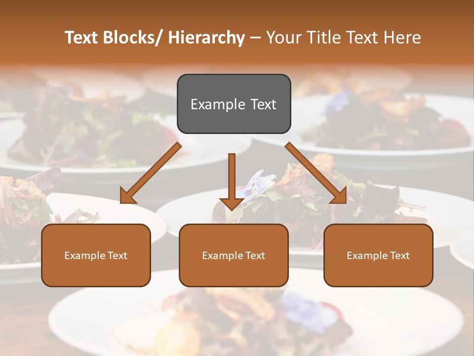A Table Topped With White Plates Filled With Different Types Of Food PowerPoint Template