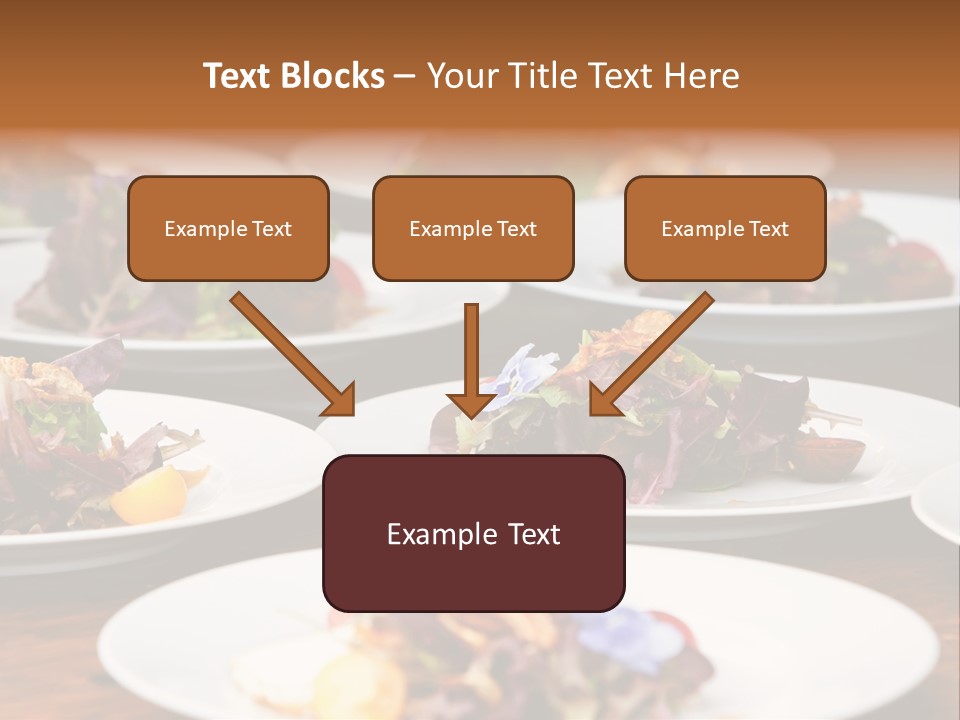 A Table Topped With White Plates Filled With Different Types Of Food PowerPoint Template
