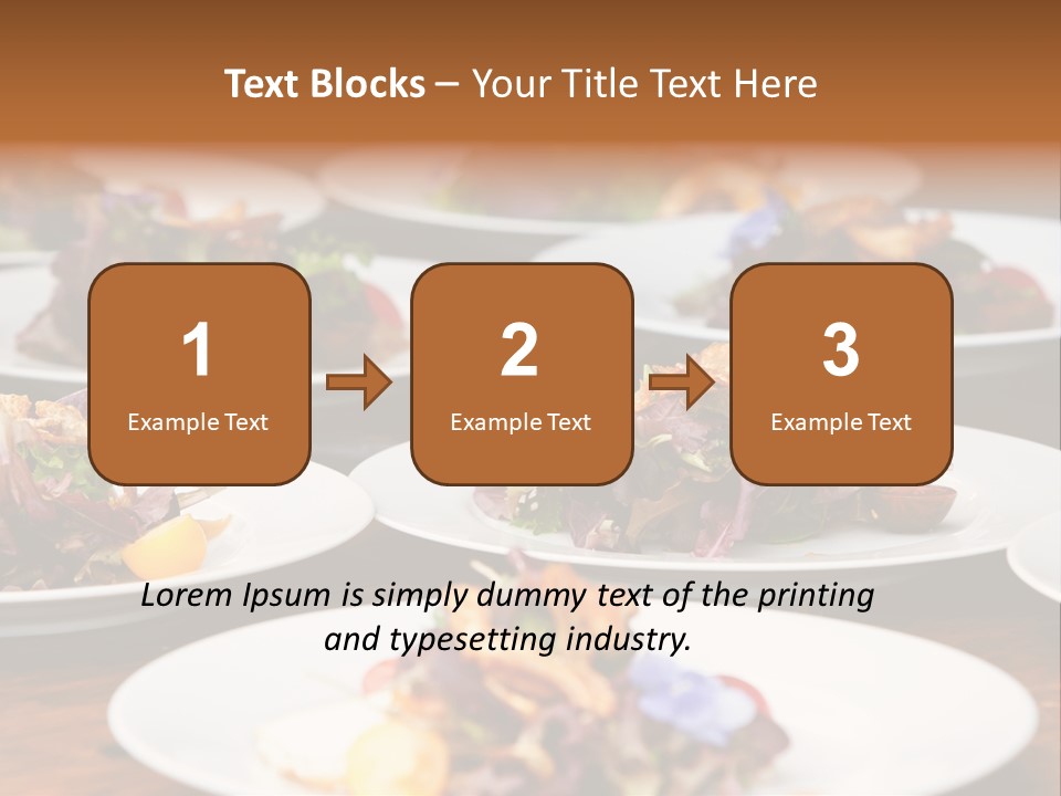 A Table Topped With White Plates Filled With Different Types Of Food PowerPoint Template