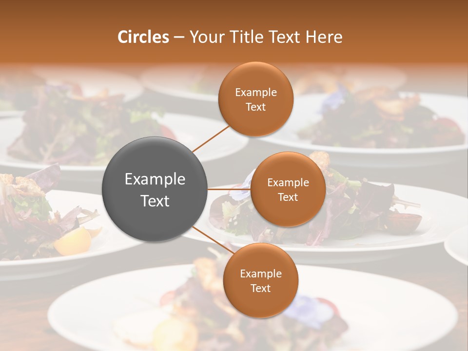 A Table Topped With White Plates Filled With Different Types Of Food PowerPoint Template