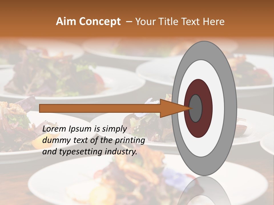 A Table Topped With White Plates Filled With Different Types Of Food PowerPoint Template
