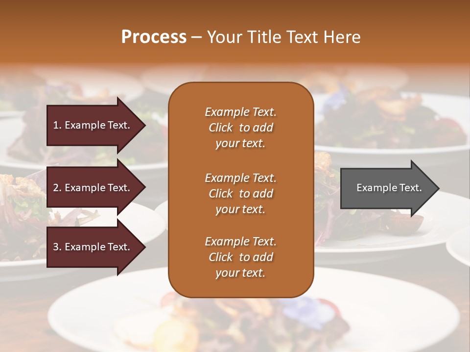 A Table Topped With White Plates Filled With Different Types Of Food PowerPoint Template