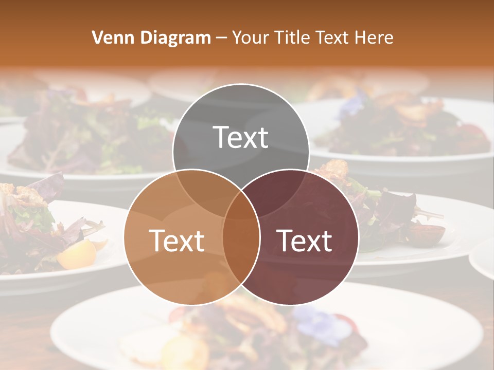 A Table Topped With White Plates Filled With Different Types Of Food PowerPoint Template