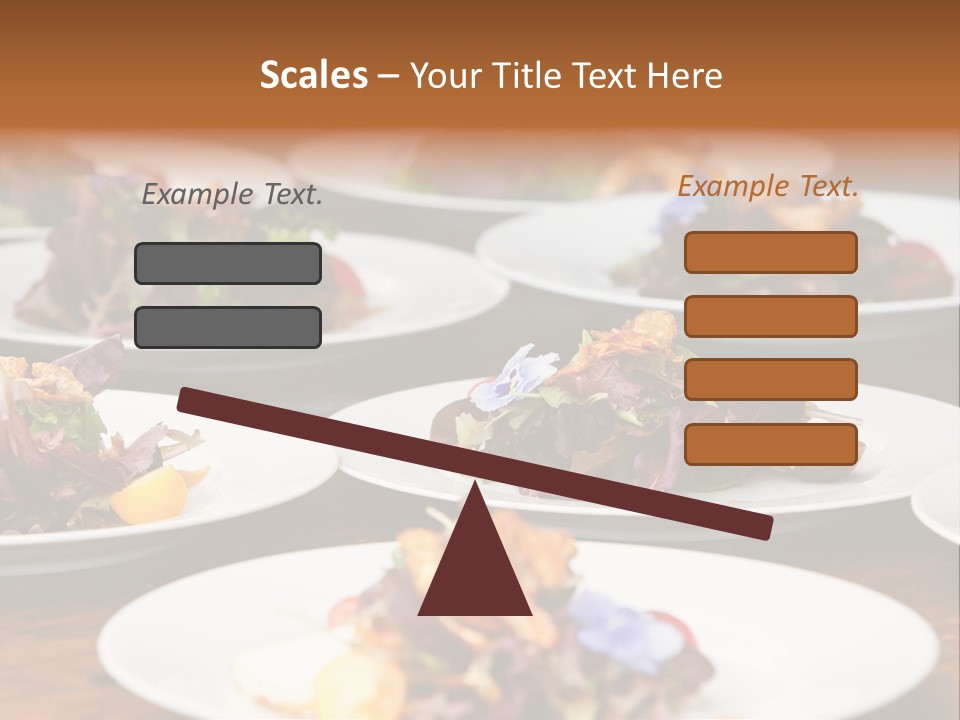 A Table Topped With White Plates Filled With Different Types Of Food PowerPoint Template