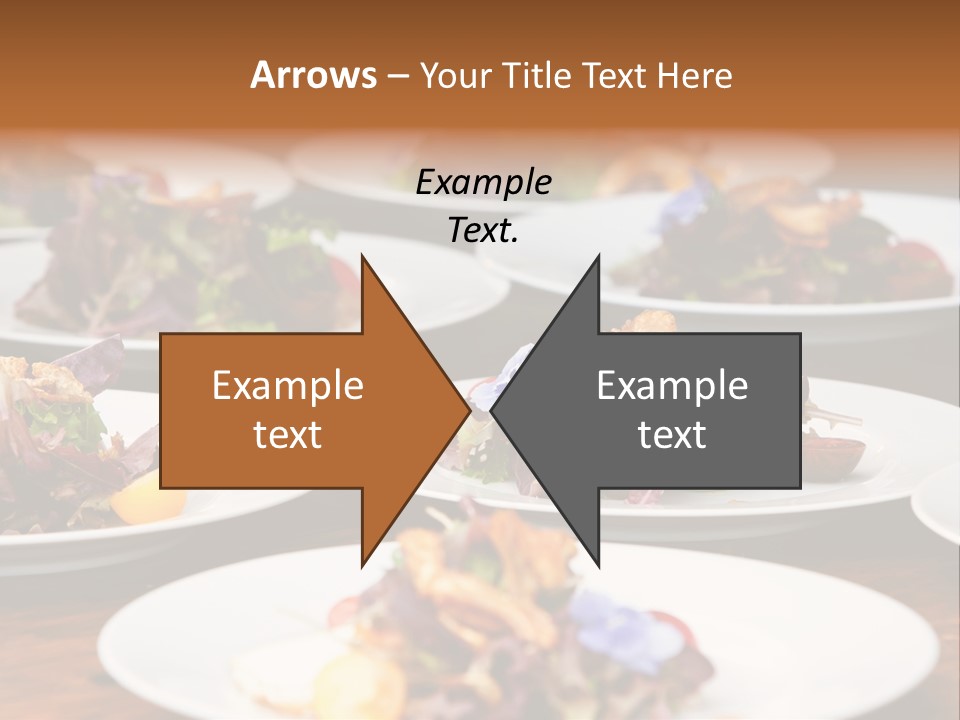 A Table Topped With White Plates Filled With Different Types Of Food PowerPoint Template