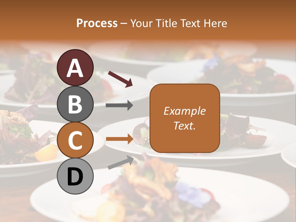 A Table Topped With White Plates Filled With Different Types Of Food PowerPoint Template