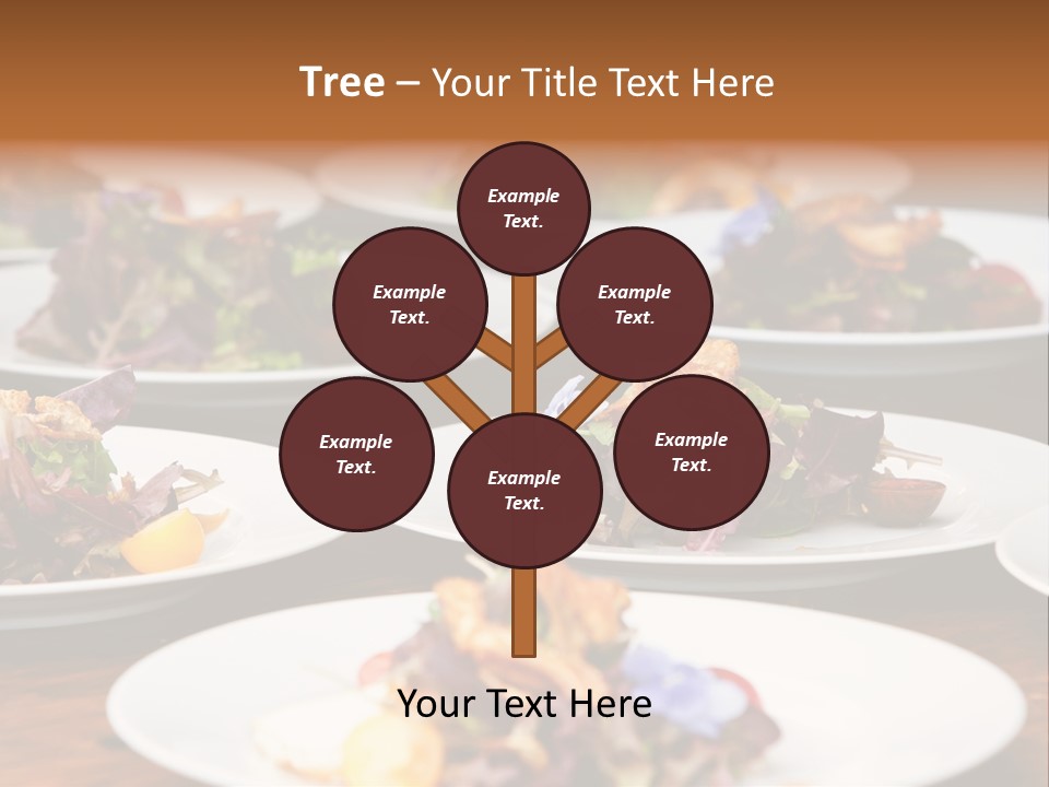 A Table Topped With White Plates Filled With Different Types Of Food PowerPoint Template