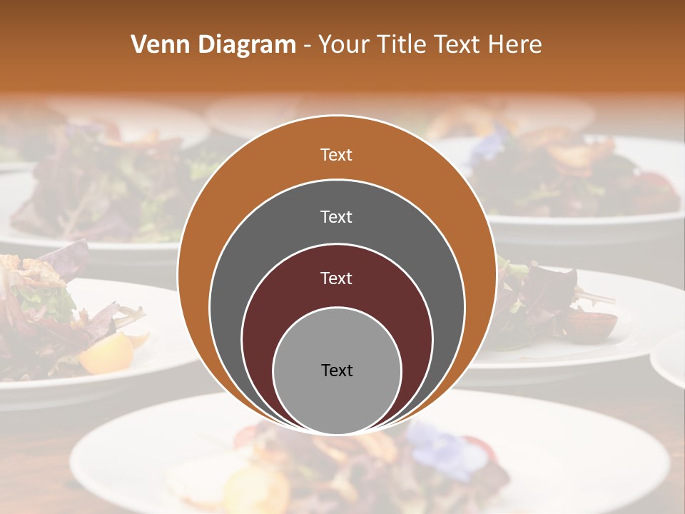 A Table Topped With White Plates Filled With Different Types Of Food PowerPoint Template