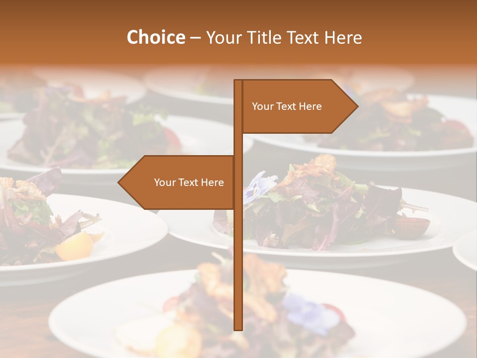 A Table Topped With White Plates Filled With Different Types Of Food PowerPoint Template