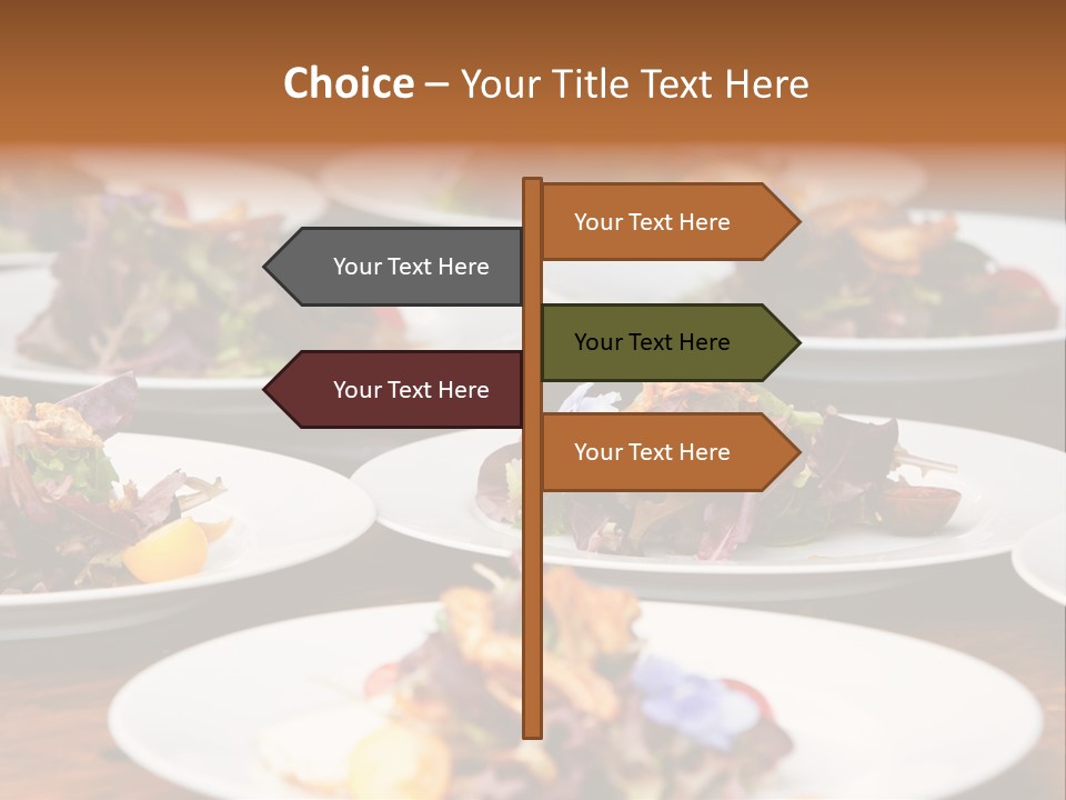A Table Topped With White Plates Filled With Different Types Of Food PowerPoint Template