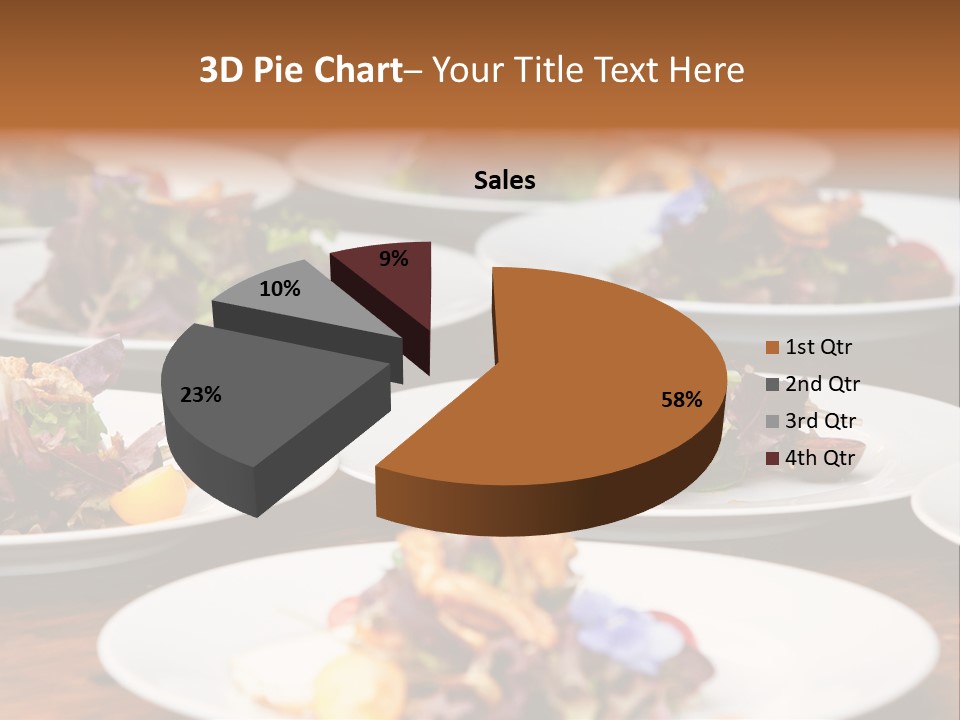A Table Topped With White Plates Filled With Different Types Of Food PowerPoint Template