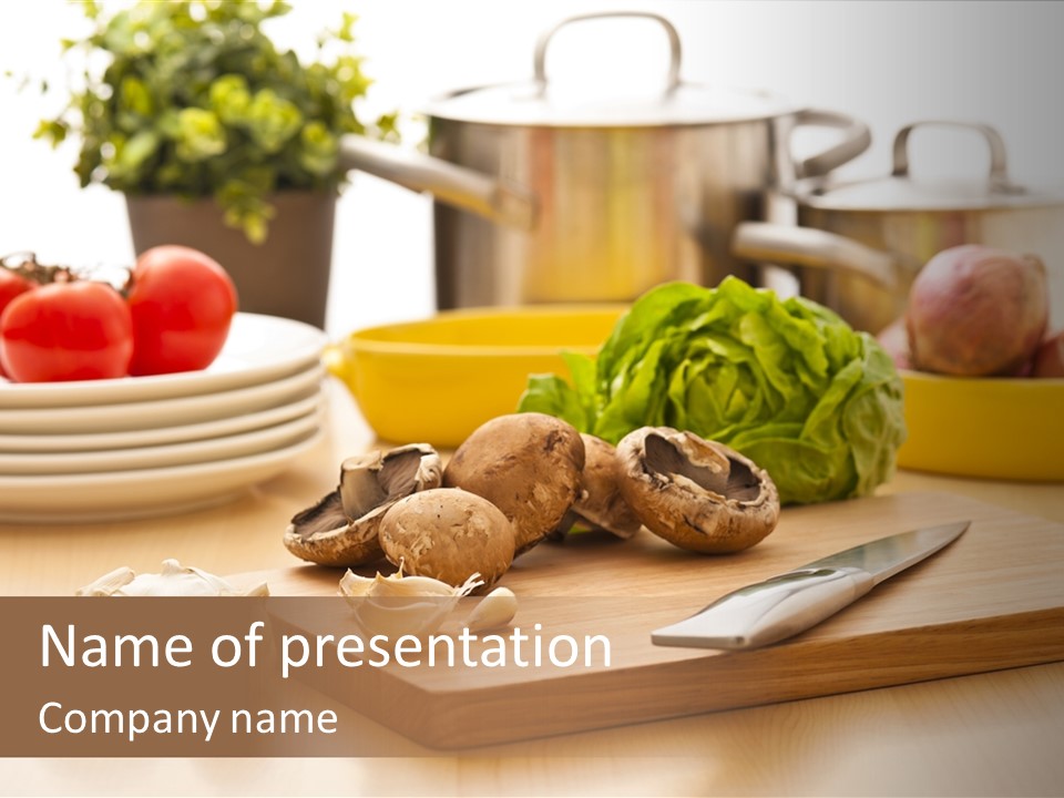 A Wooden Cutting Board Topped With Lots Of Vegetables PowerPoint Template