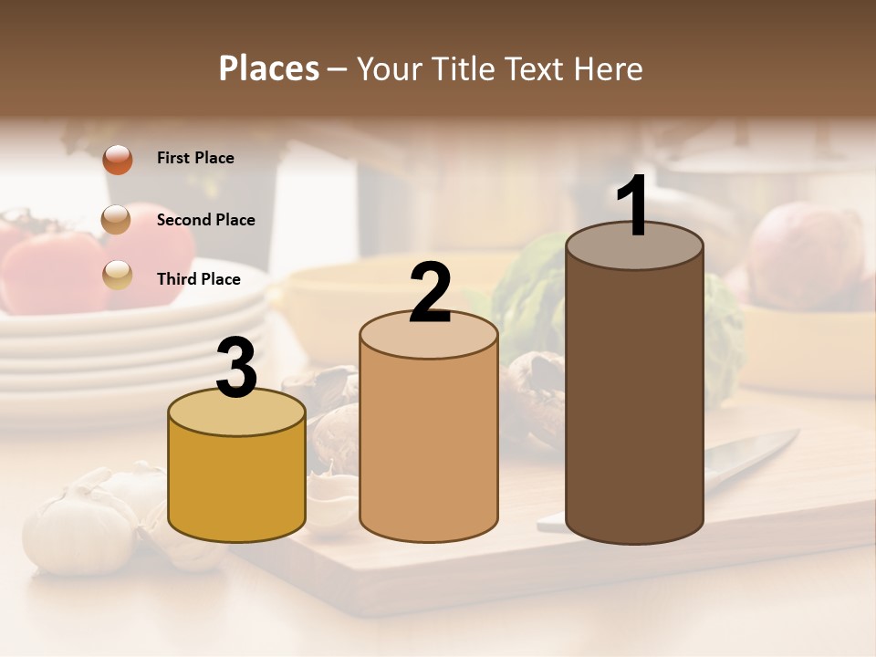 A Wooden Cutting Board Topped With Lots Of Vegetables PowerPoint Template