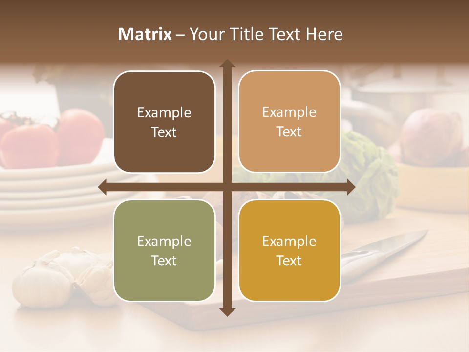 A Wooden Cutting Board Topped With Lots Of Vegetables PowerPoint Template