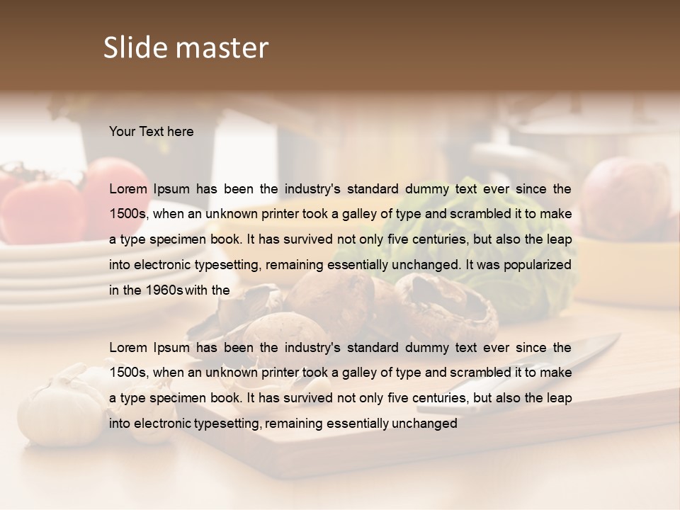 A Wooden Cutting Board Topped With Lots Of Vegetables PowerPoint Template