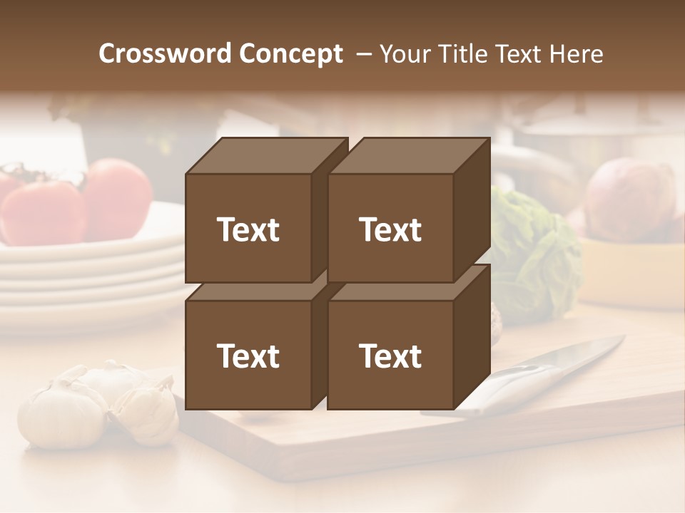 A Wooden Cutting Board Topped With Lots Of Vegetables PowerPoint Template