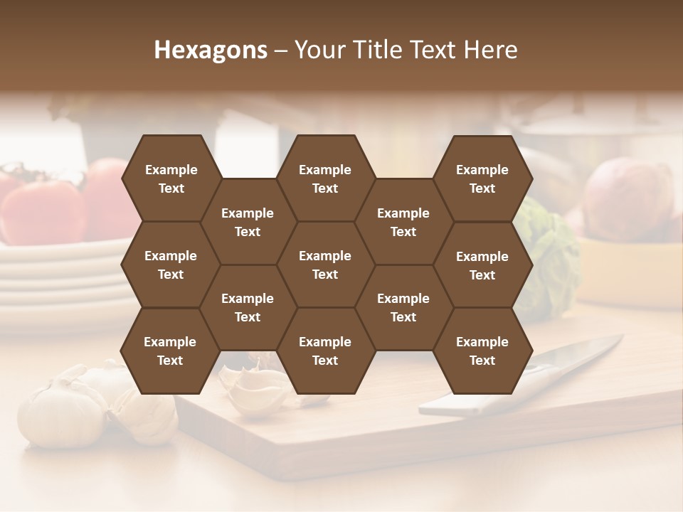 A Wooden Cutting Board Topped With Lots Of Vegetables PowerPoint Template