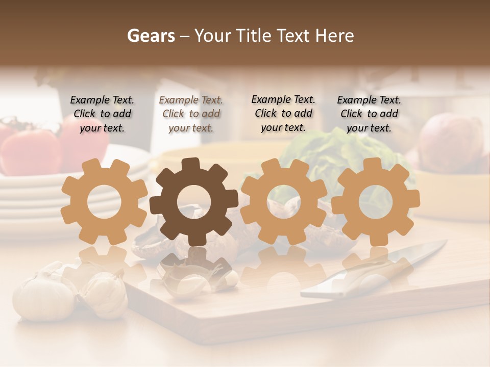 A Wooden Cutting Board Topped With Lots Of Vegetables PowerPoint Template