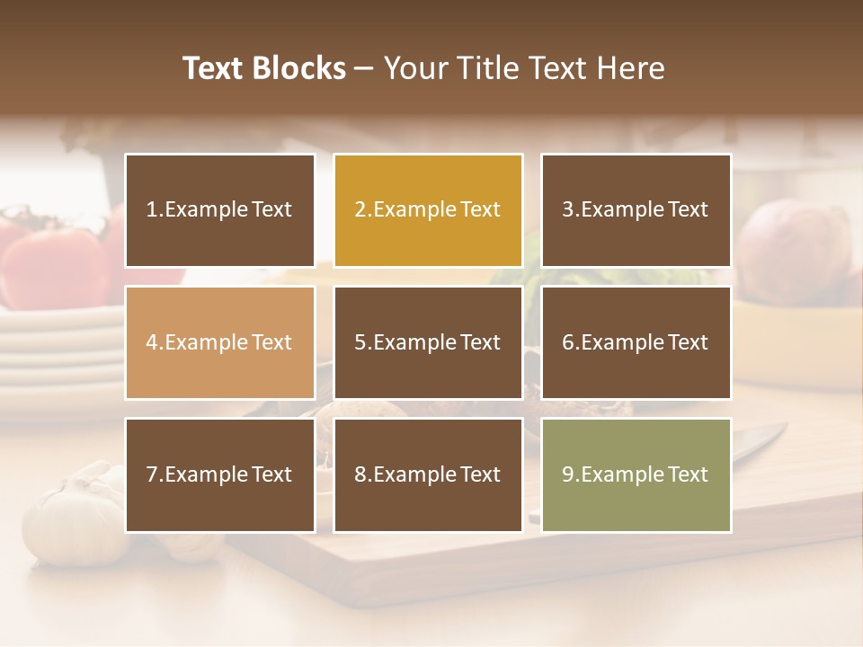A Wooden Cutting Board Topped With Lots Of Vegetables PowerPoint Template