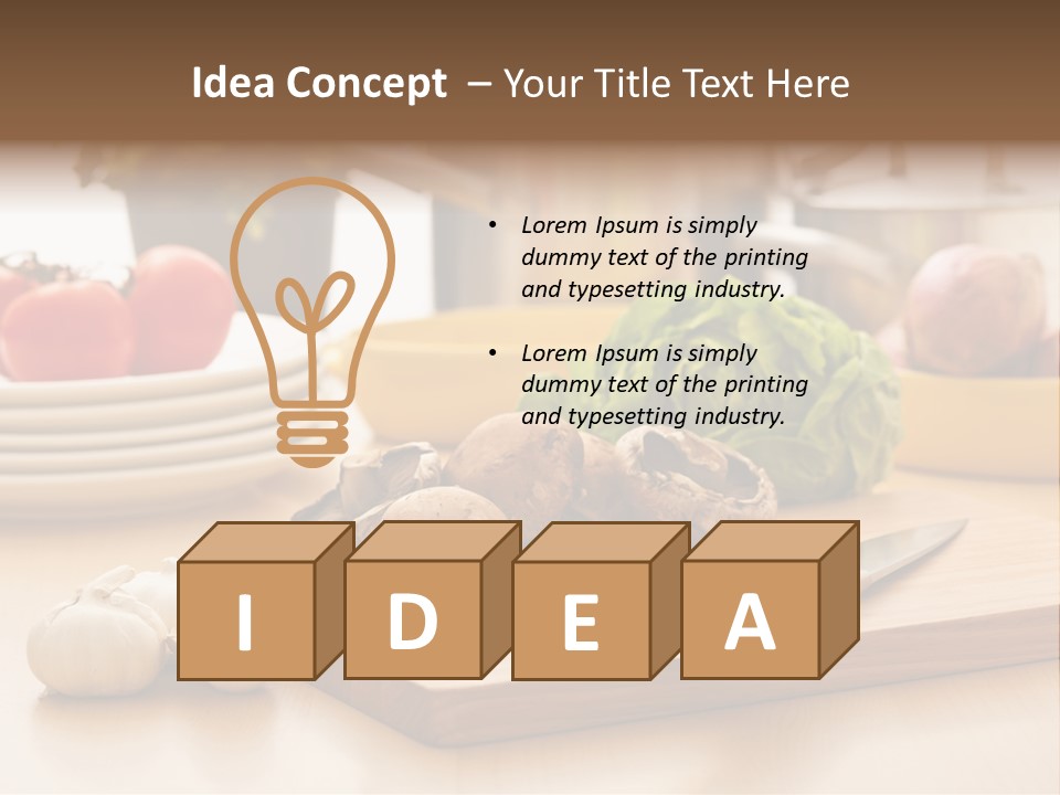 A Wooden Cutting Board Topped With Lots Of Vegetables PowerPoint Template