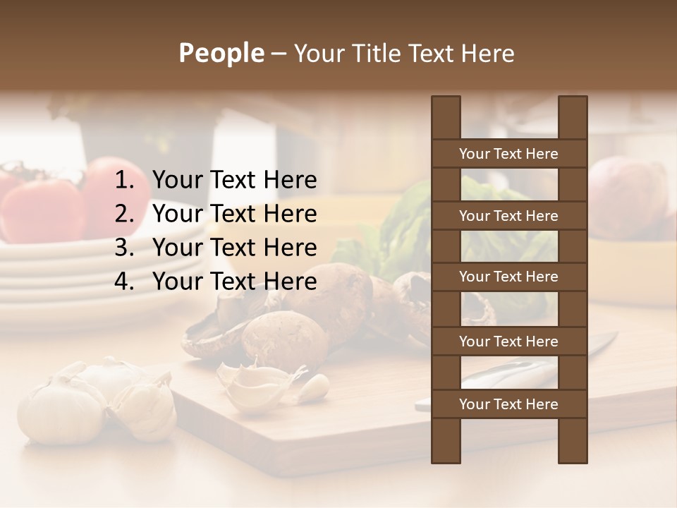 A Wooden Cutting Board Topped With Lots Of Vegetables PowerPoint Template