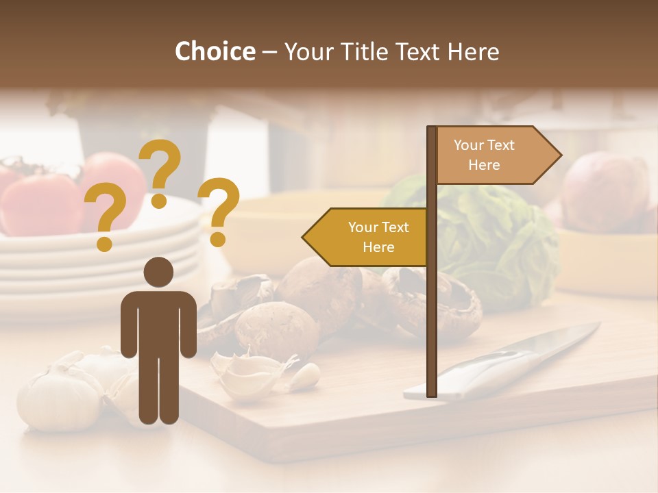 A Wooden Cutting Board Topped With Lots Of Vegetables PowerPoint Template