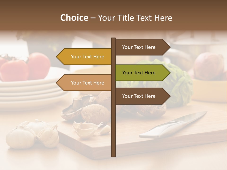 A Wooden Cutting Board Topped With Lots Of Vegetables PowerPoint Template