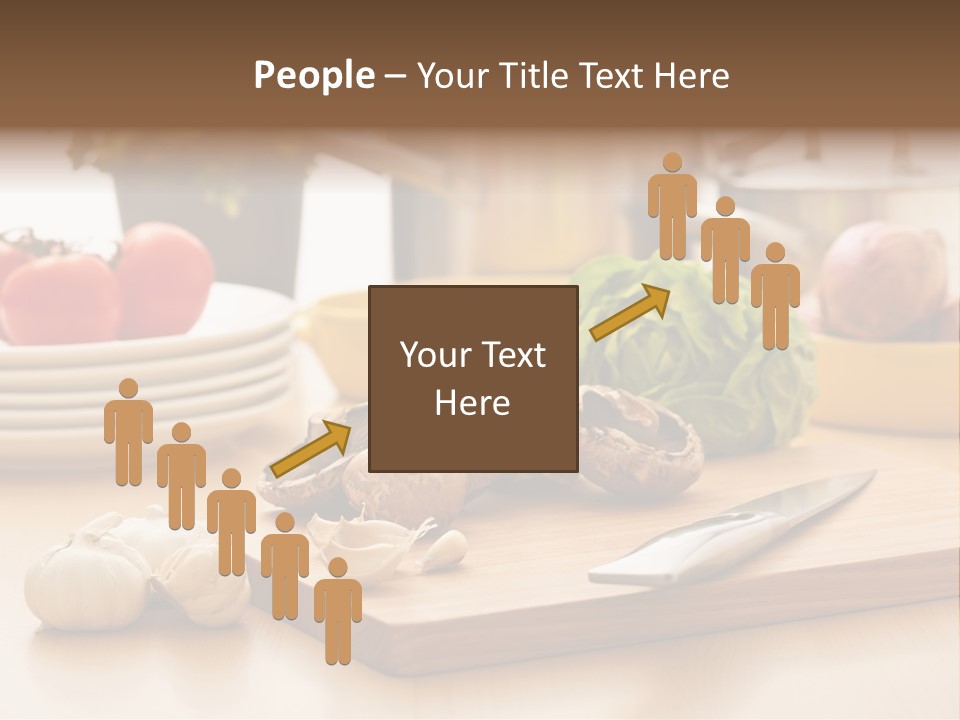 A Wooden Cutting Board Topped With Lots Of Vegetables PowerPoint Template