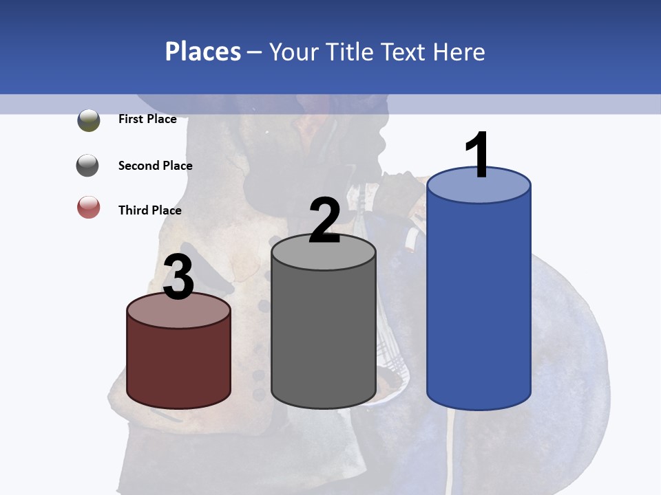 Steps Europe Blue PowerPoint Template