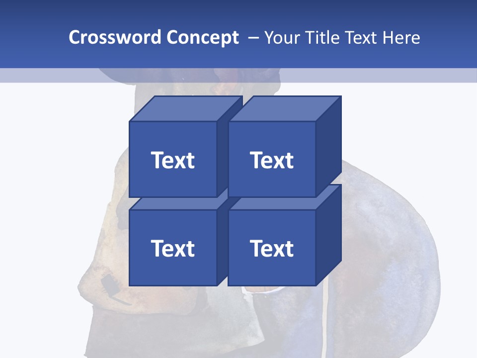 Steps Europe Blue PowerPoint Template