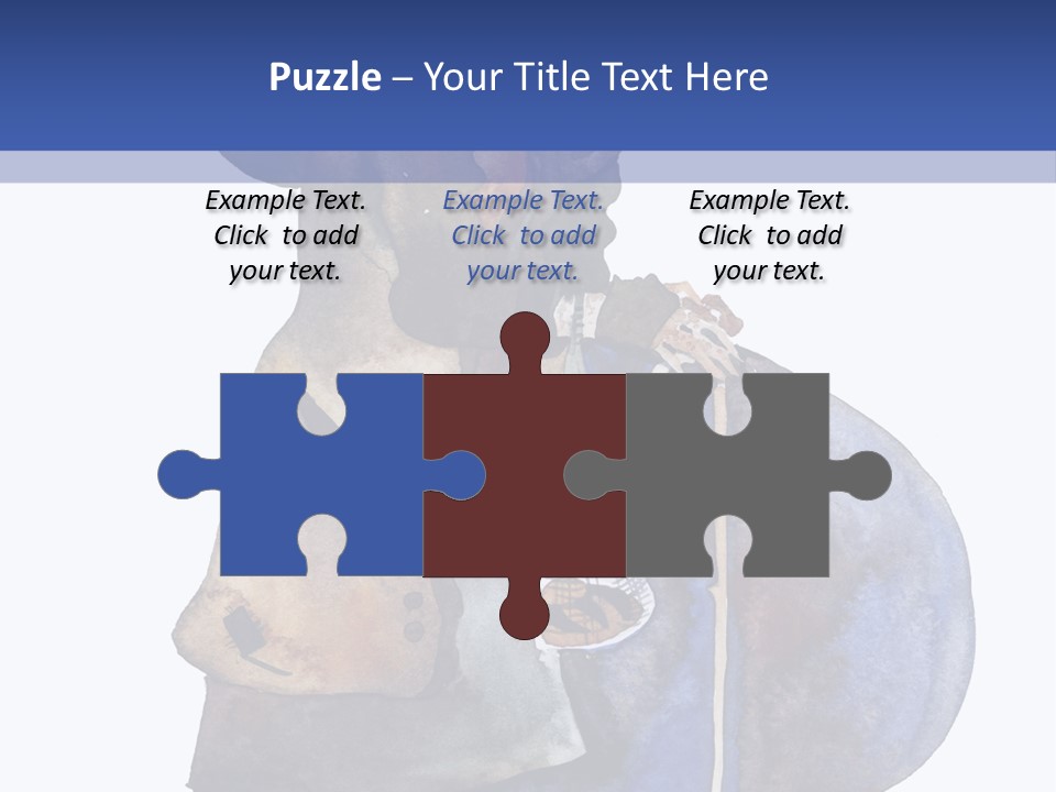 Steps Europe Blue PowerPoint Template