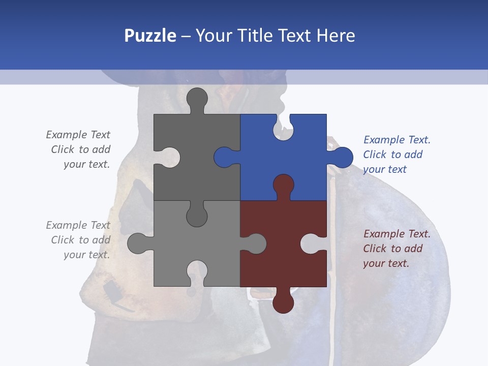 Steps Europe Blue PowerPoint Template