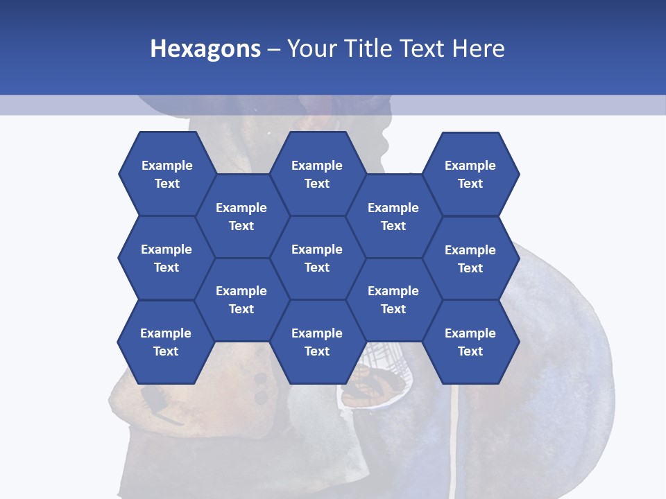 Steps Europe Blue PowerPoint Template