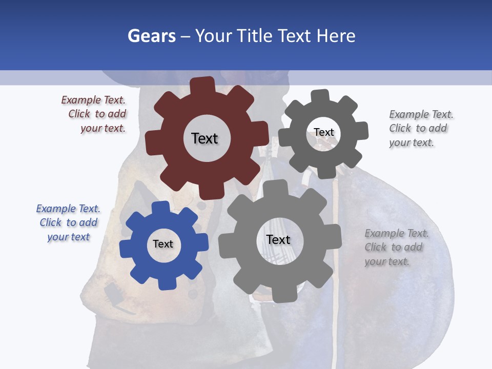 Steps Europe Blue PowerPoint Template