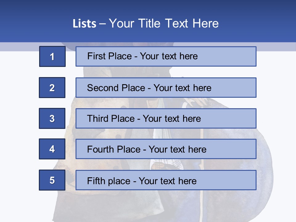 Steps Europe Blue PowerPoint Template