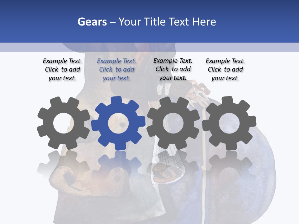 Steps Europe Blue PowerPoint Template