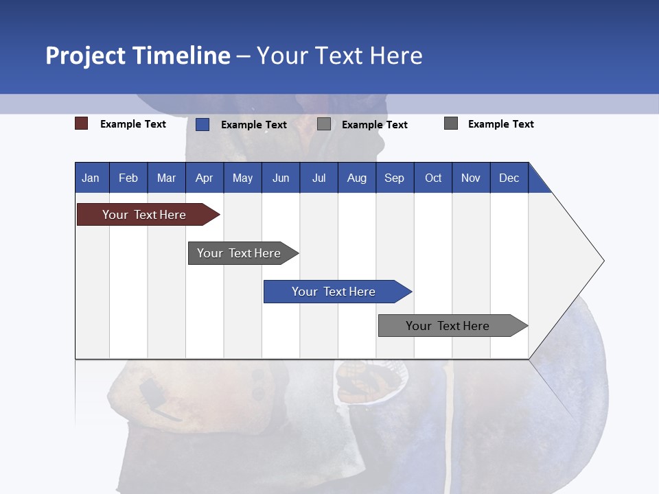 Steps Europe Blue PowerPoint Template