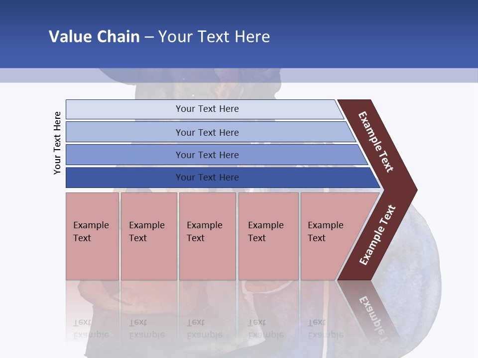 Steps Europe Blue PowerPoint Template