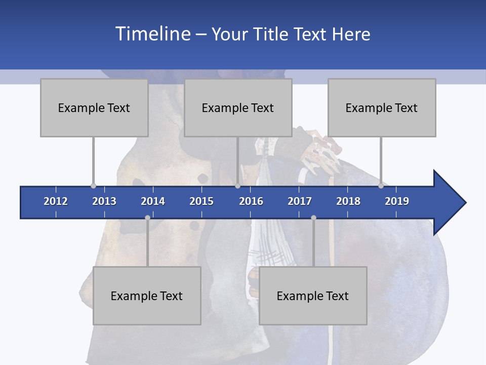 Steps Europe Blue PowerPoint Template