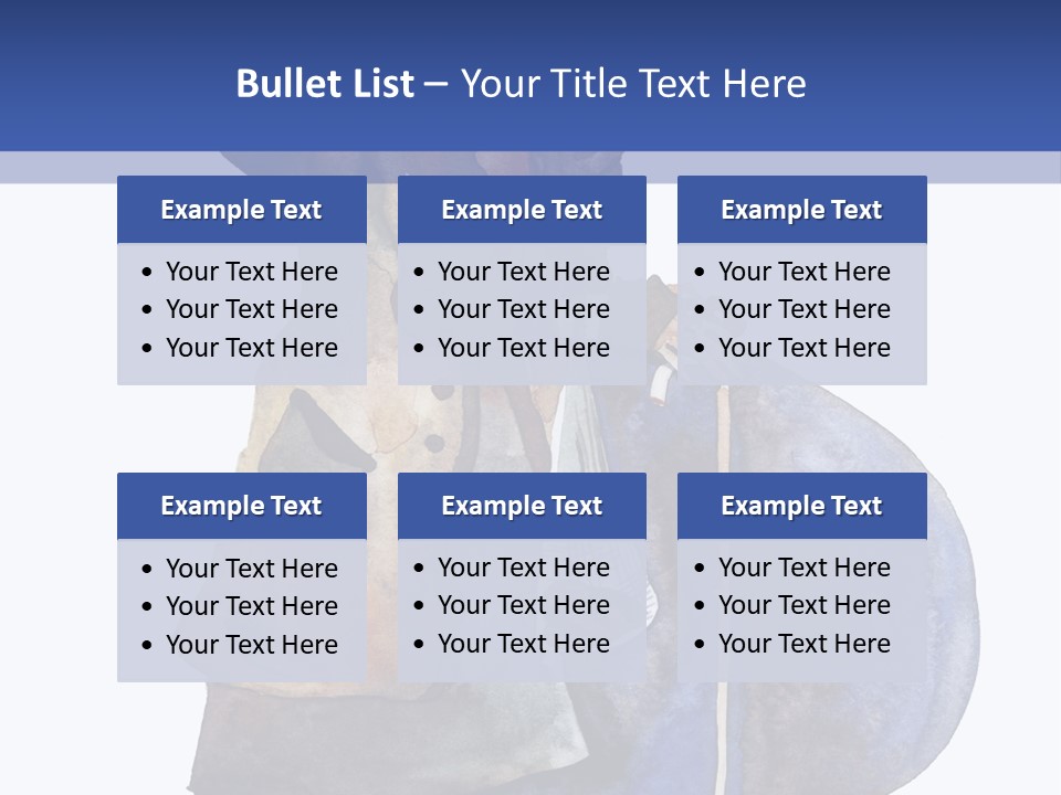 Steps Europe Blue PowerPoint Template