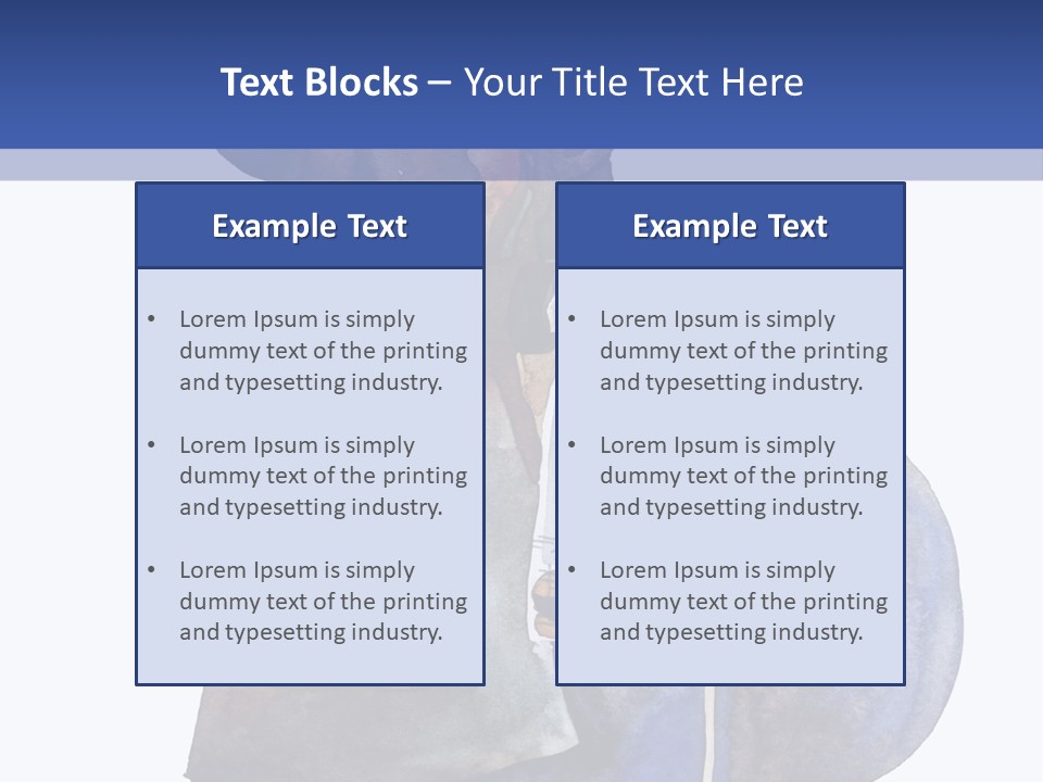Steps Europe Blue PowerPoint Template