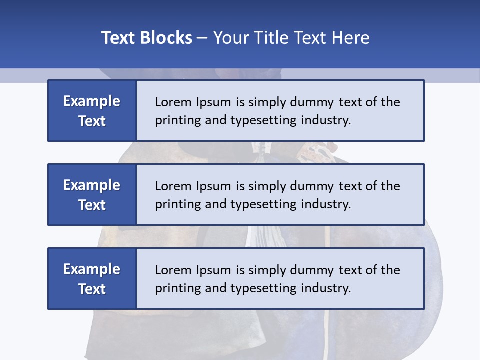 Steps Europe Blue PowerPoint Template