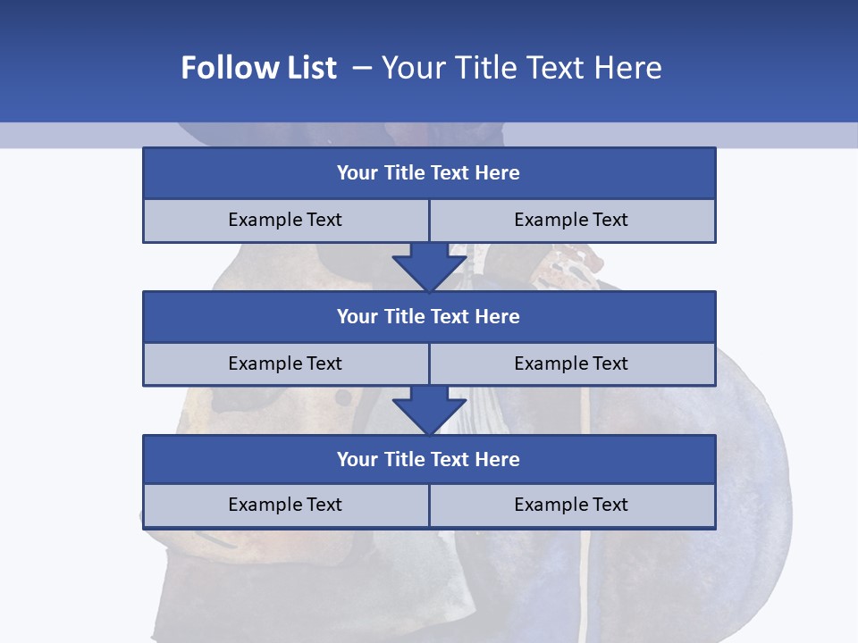 Steps Europe Blue PowerPoint Template