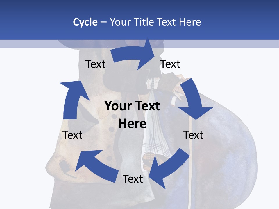 Steps Europe Blue PowerPoint Template