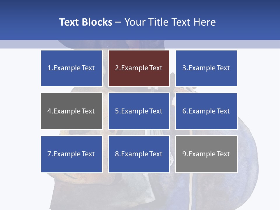 Steps Europe Blue PowerPoint Template